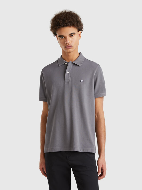 Mouse gray regular fit polo Men