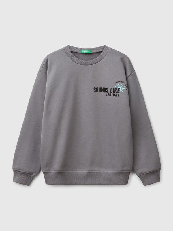 100% cotton sweatshirt with print Junior Boy