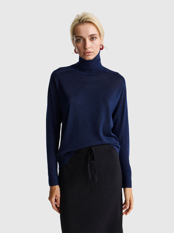 Turtleneck in pure Merino wool Women