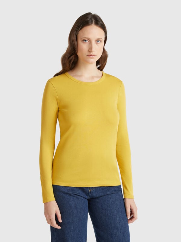 Long sleeve pure cotton t-shirt Women