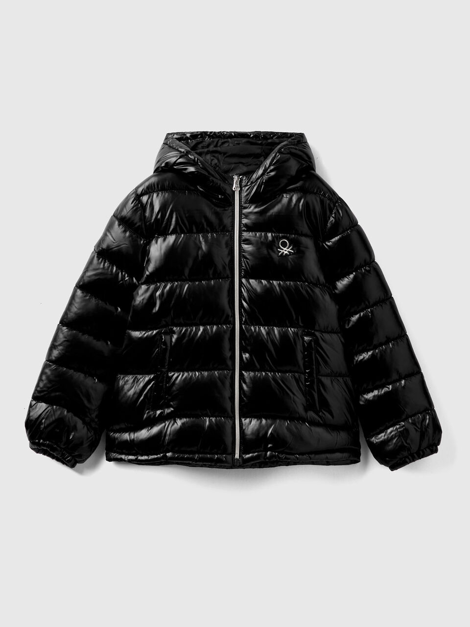 Shiny puffer jacket - Black