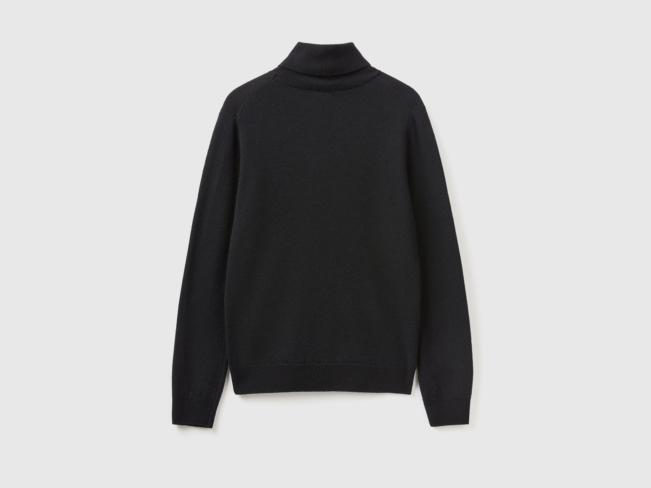 Black merino wool turtleneck sweater sale
