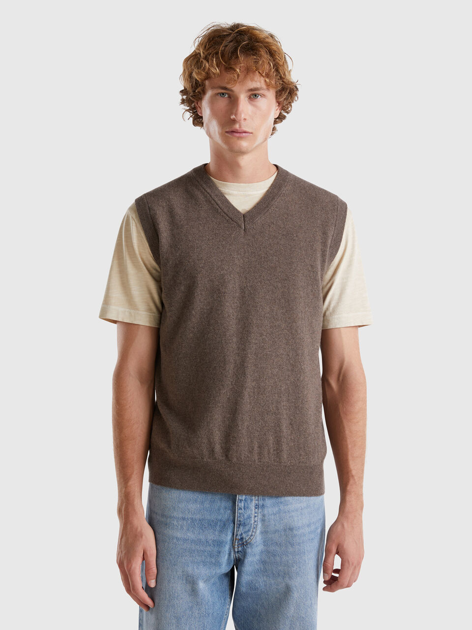 S/L V NECK SWEATER Men image number null