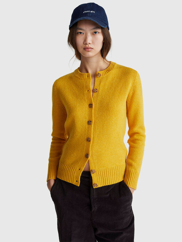 Cardigan in pure Shetland wool Women