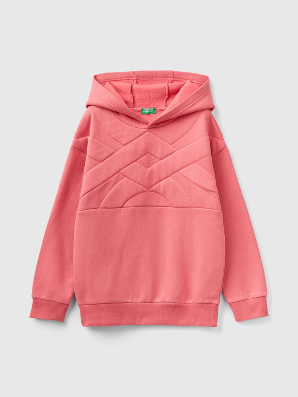 Sweatshirt with logo in recycled fabric