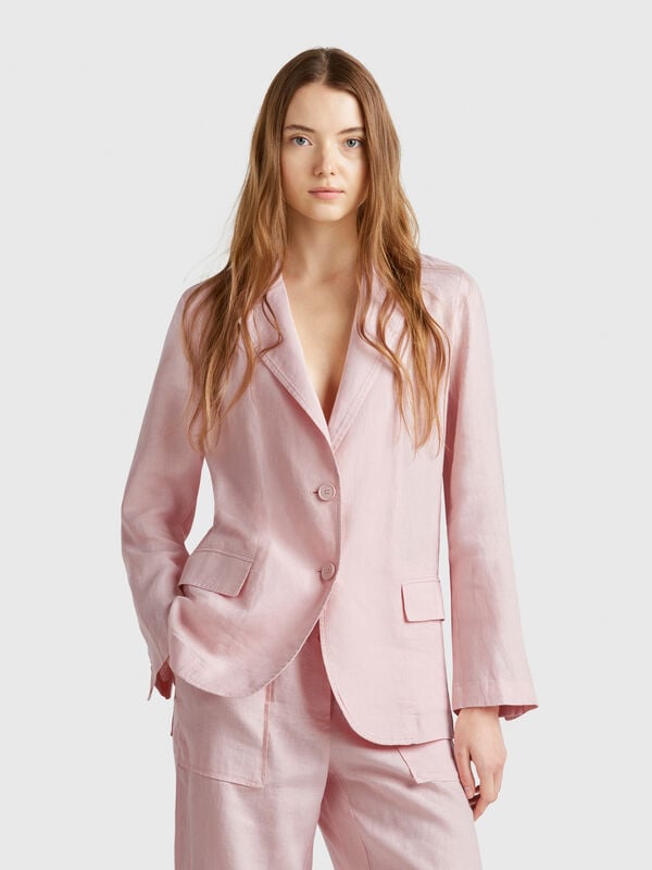 Blazer in pure linen Women