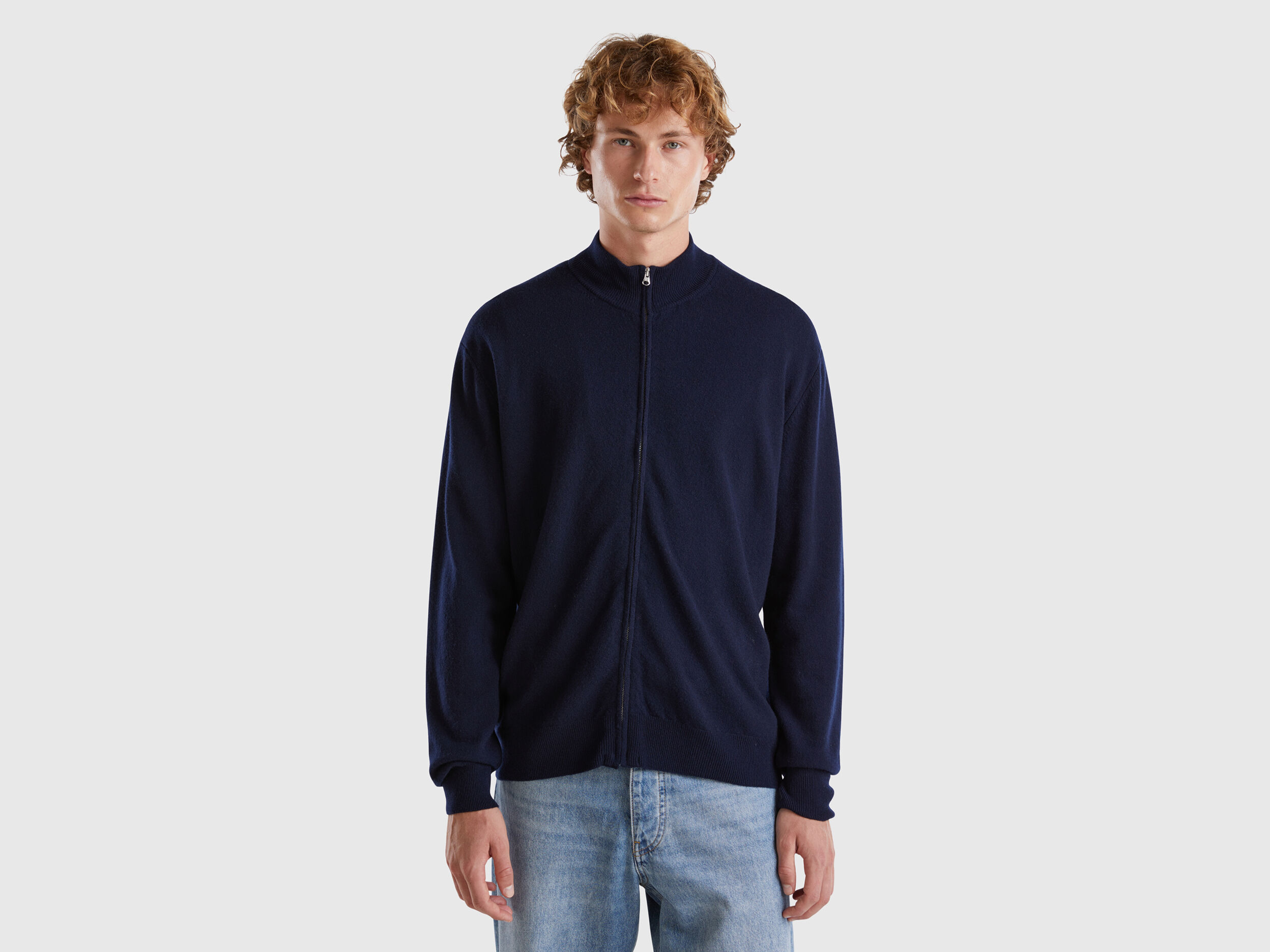 High neck cardigan mens clearance