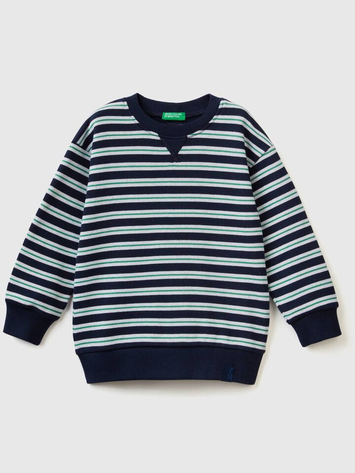Striped 100% cotton sweatshirt Striped 100% cotton sweatshirt
