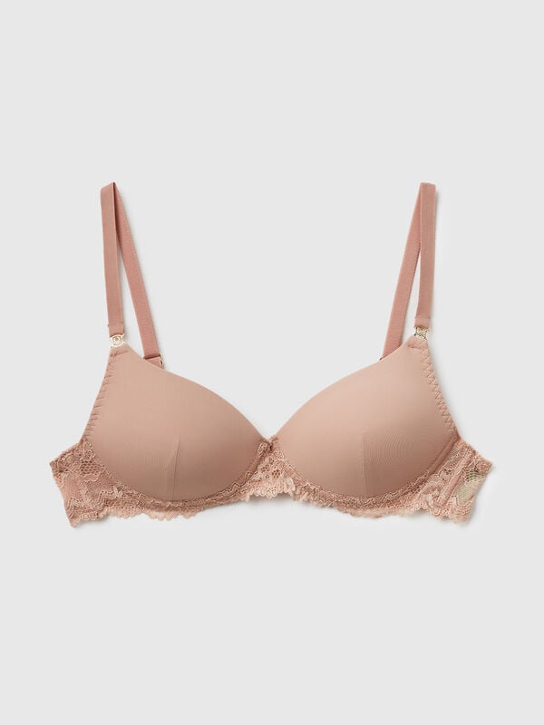 Padded bra with lace Women
