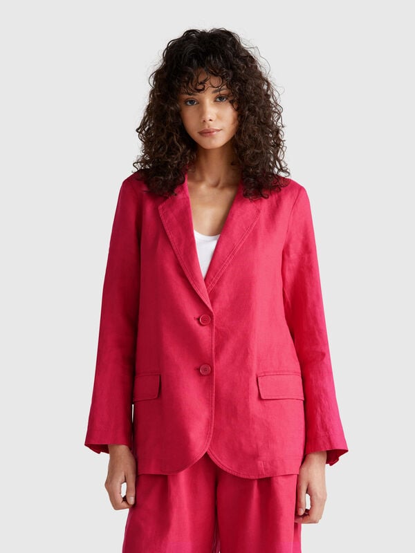 Blazer in pure linen Women