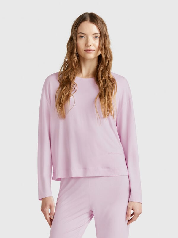 Long sleeve t-shirt in stretch Modal Women