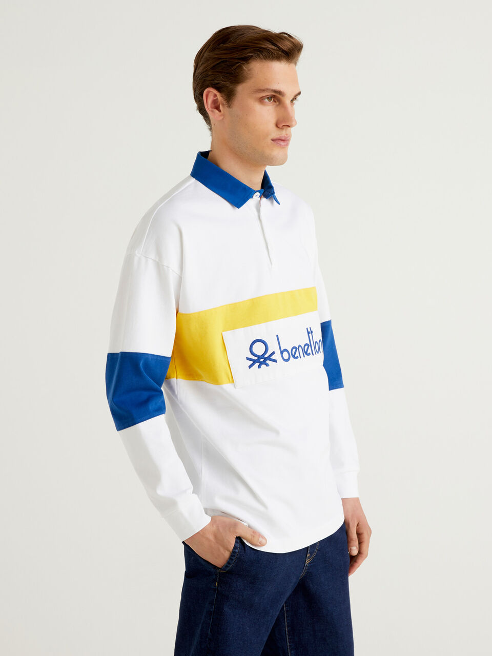Rugby polo in organic cotton image number null