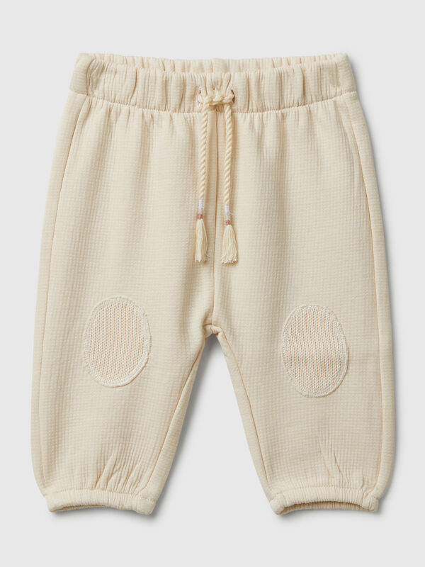 Trousers in cotton with patch New Born (0-18 months)