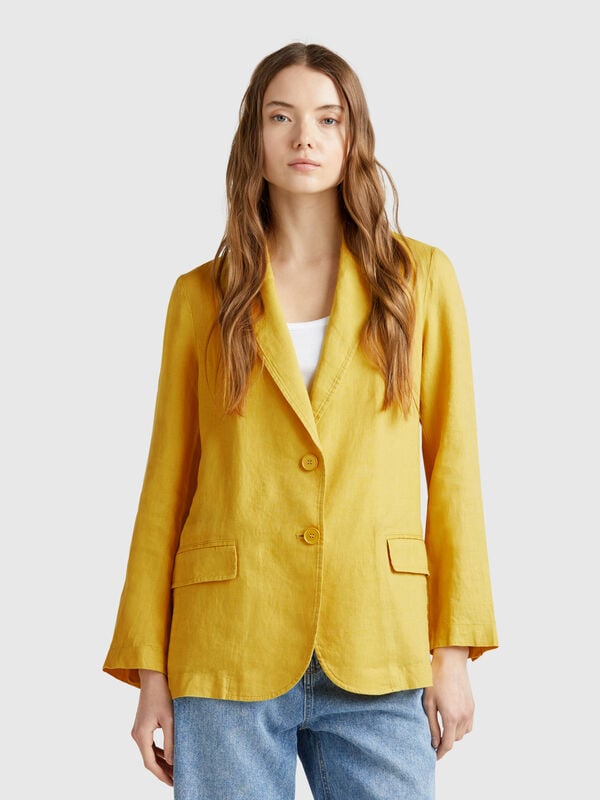 Blazer in pure linen Women