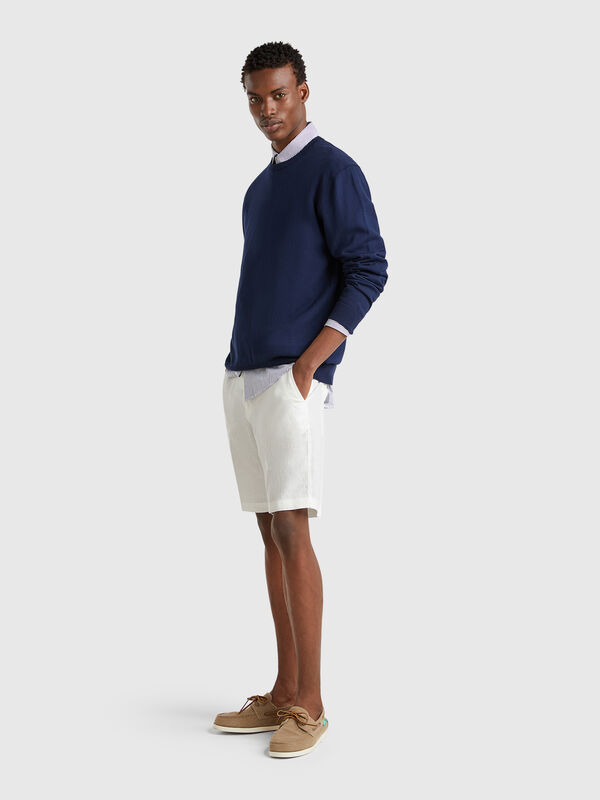 Bermudas in pure linen Men