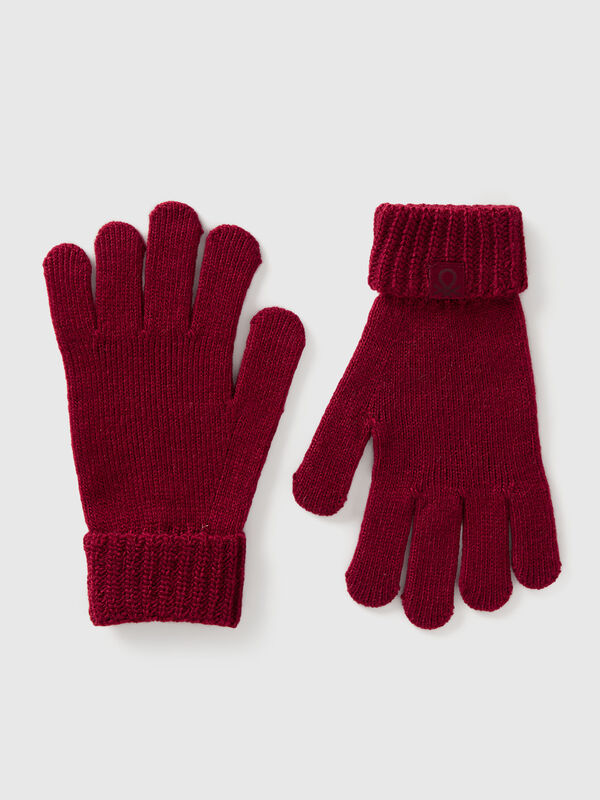 Knit gloves with logo Junior Boy
