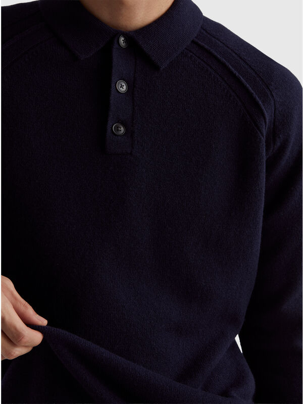 Polo in pure Merino wool Men