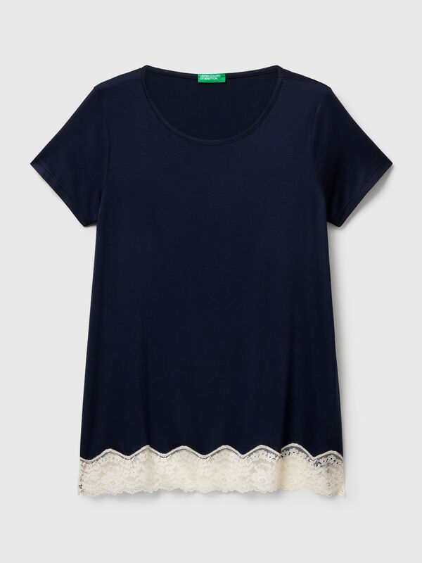 Short sleeve top with lace Women
