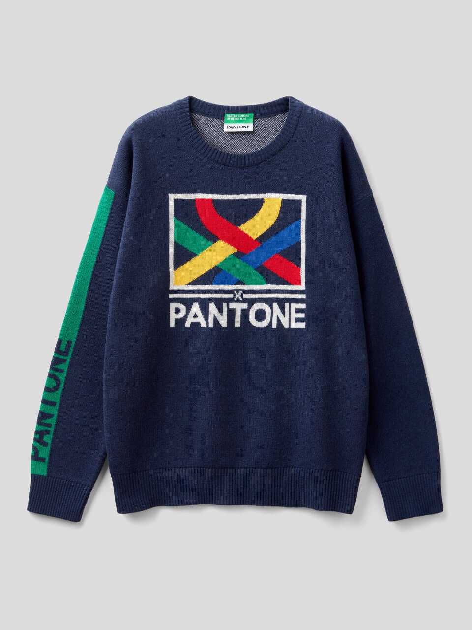 BenettonxPantone™ dark blue sweater with inlay