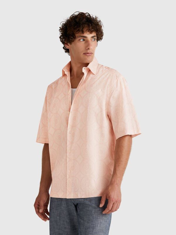 Short sleeve patterned shirt Men