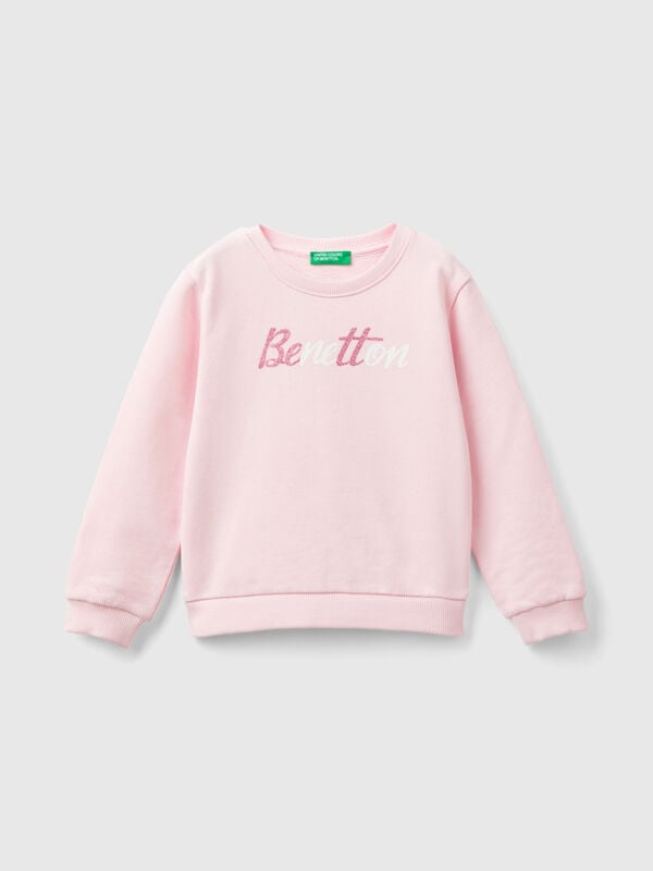 100% organic cotton sweatshirt with logo Junior Girl