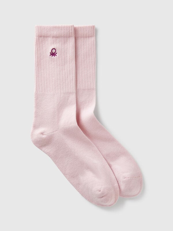 Sporty socks in organic stretch cotton
