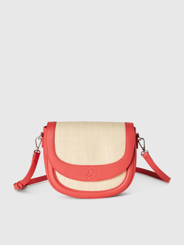 Raffia effect shoulder bag Women