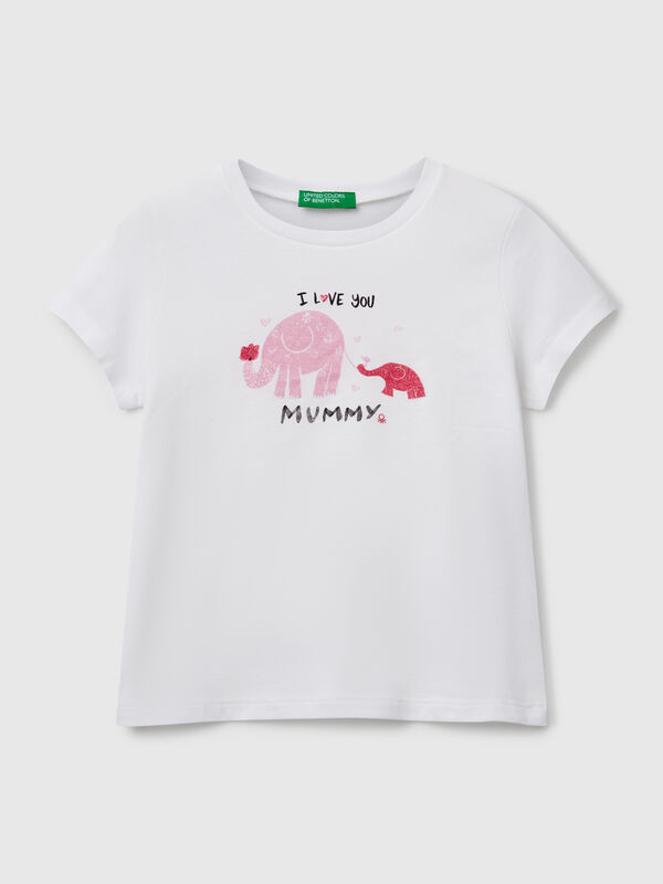 Regular fit t-shirt with glitter Junior Girl