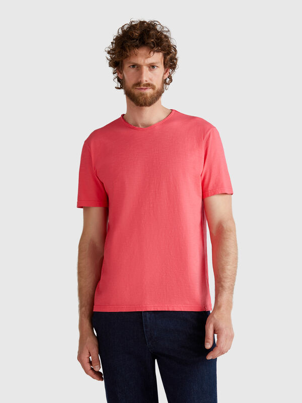Cyclamen t-shirt in slub cotton Men