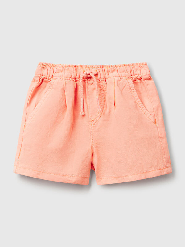 Shorts in linen blend New Born (0-18 months)