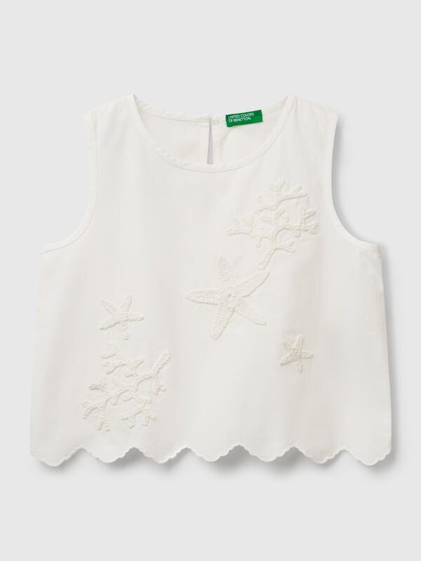 Top with crochet patch Junior Girl