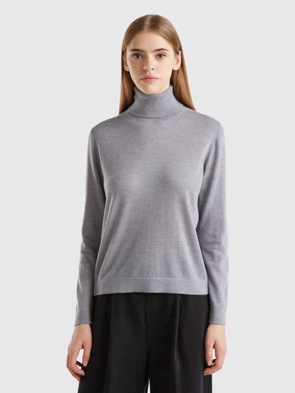 Turtleneck in pure Merino wool Women