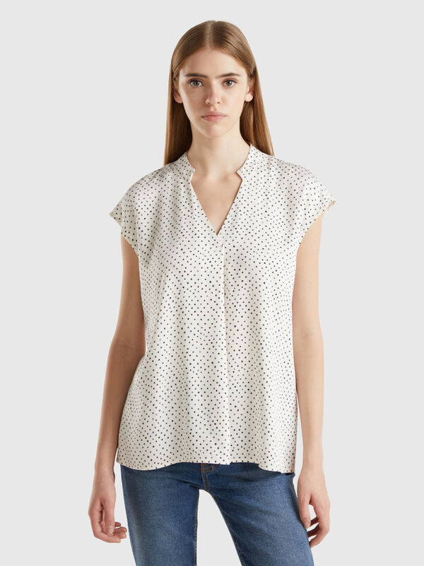 Polka dot blouse in sustainable viscose Women