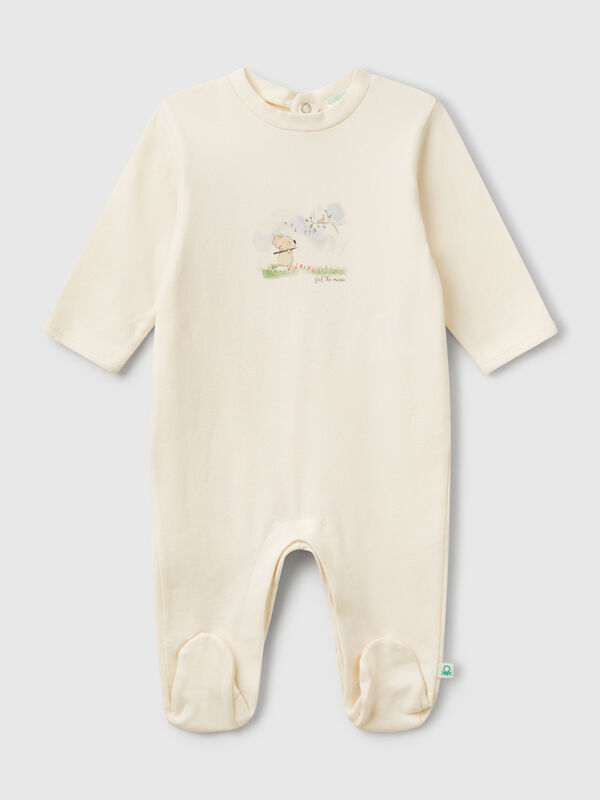 Long jumpsuit with animal print New Born (0-18 months)