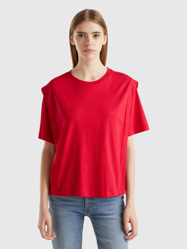 Regular fit t-shirt with creases Women