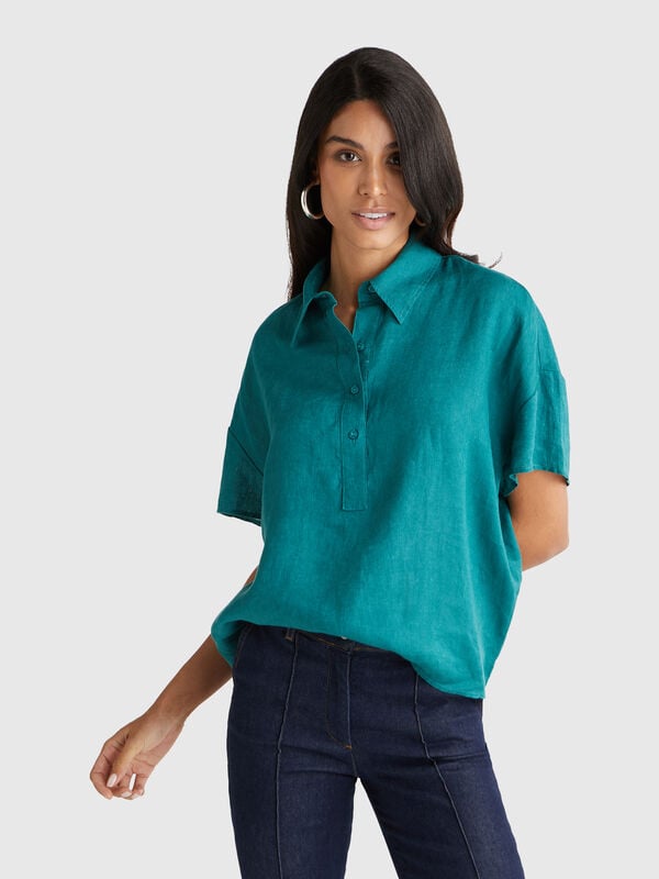 Blouse in pure linen Women