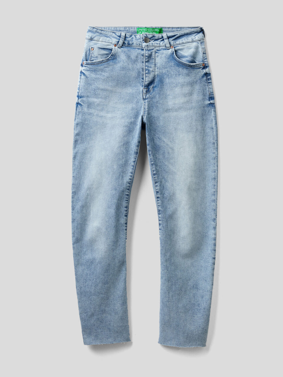 Cropped stretch jeans image number 1