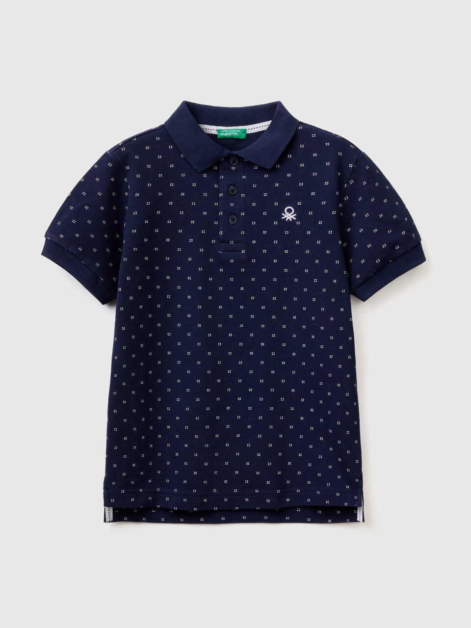 Slim fit micro patterned polo