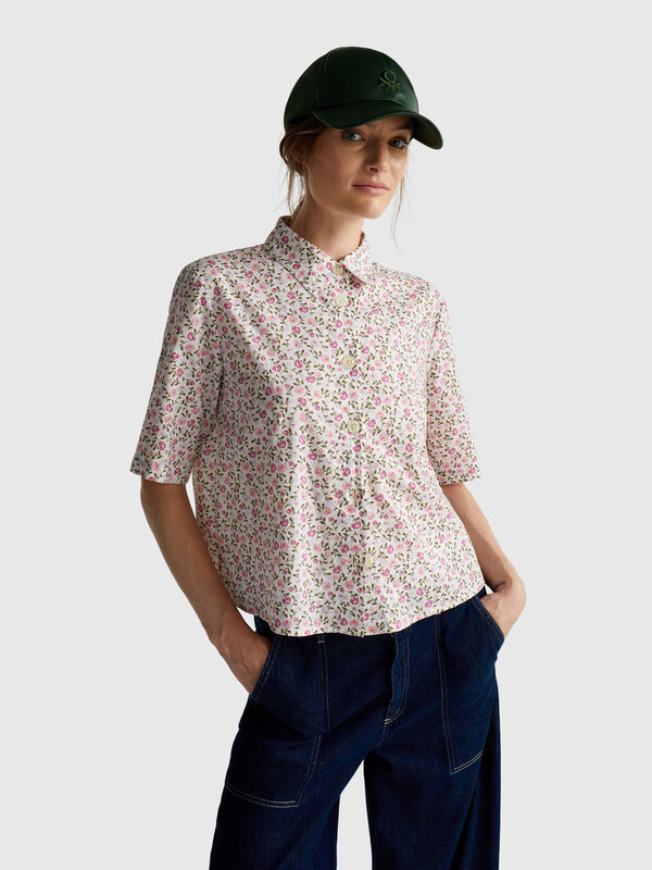 Short sleeve patterned shirt Women