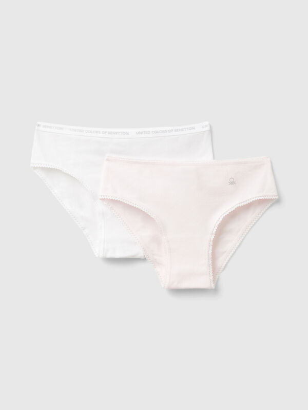 Two underwear in stretch cotton Junior Girl