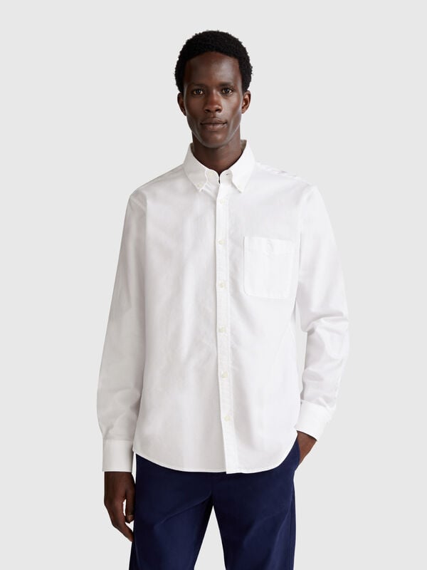 Regular fit button-down shirt Men