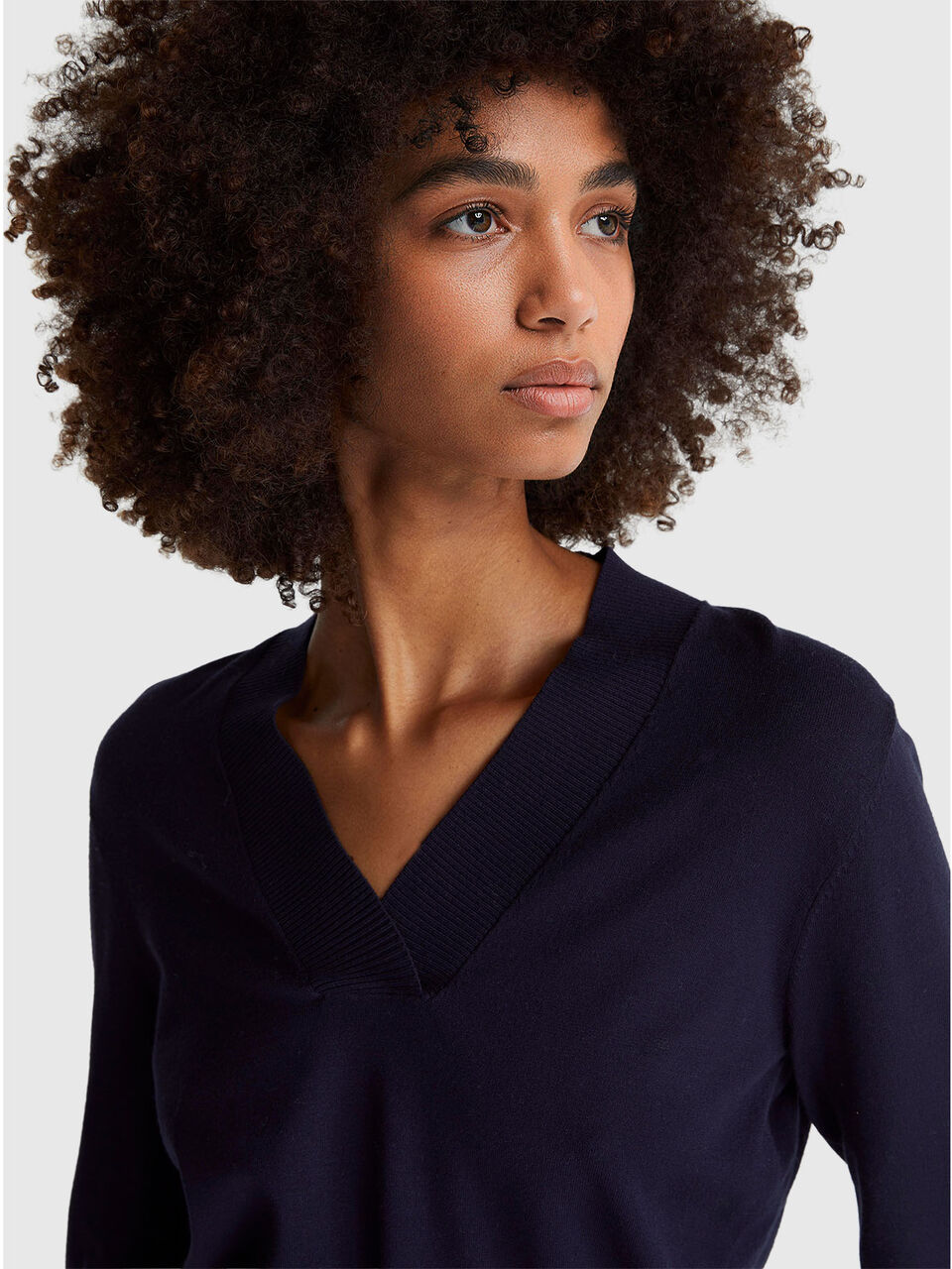 V NECK SWEATER L/S Women image number null