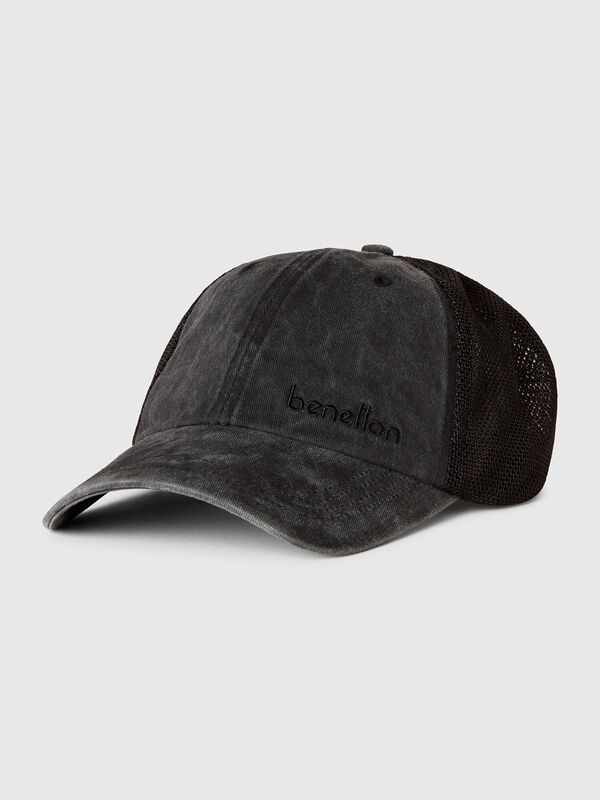 Baseball cap in cotton and mesh Men