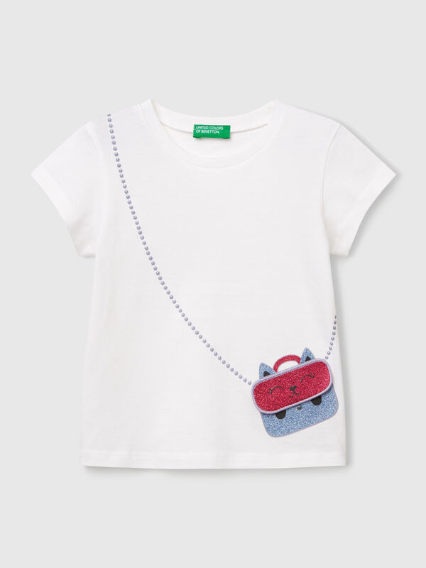 T-shirt with print and application Junior Girl