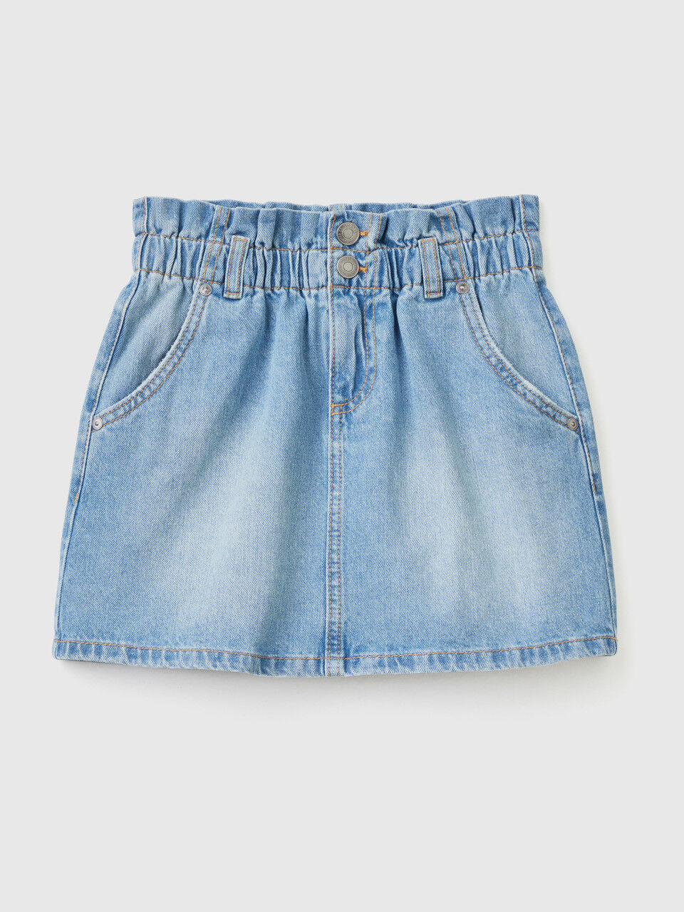 Denim paperbag skirt