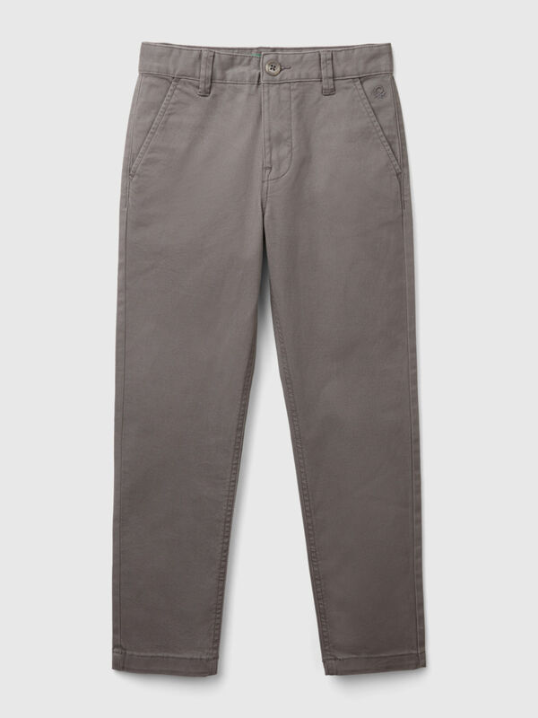 Slim fit chinos in stretch cotton Junior Boy