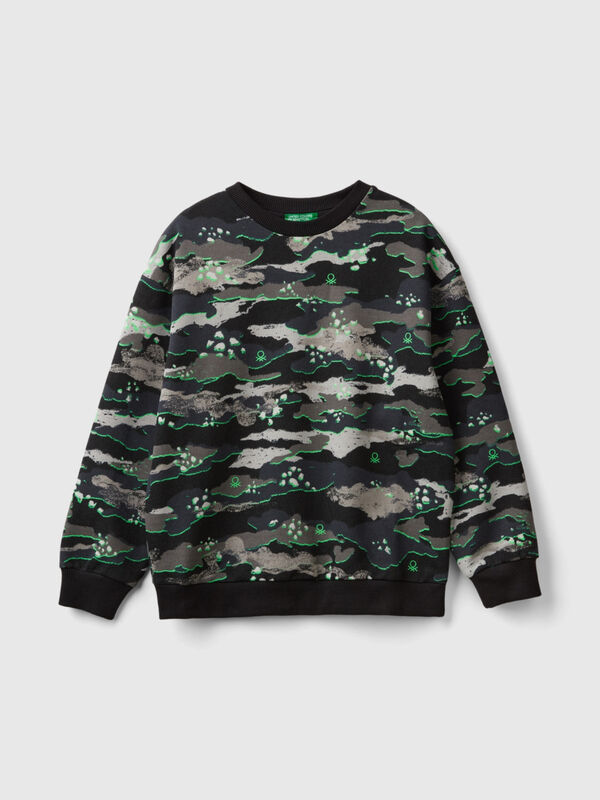 Camouflage sweatshirt in 100% cotton Junior Boy