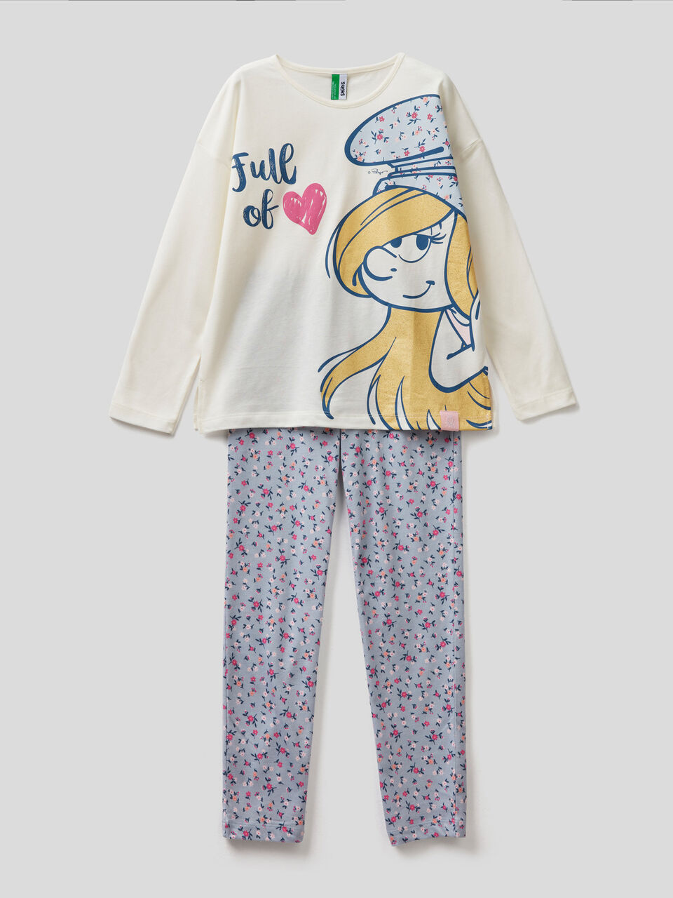 Smurfs pyjamas in cotton and viscose image number 1