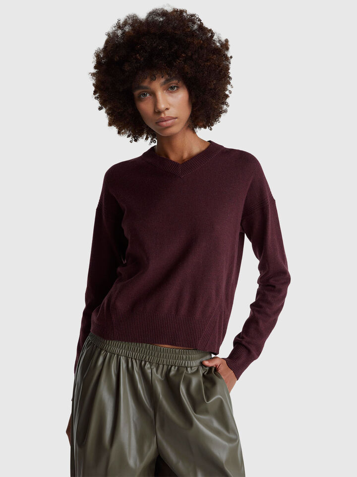 V NECK SWEATER L/S Women