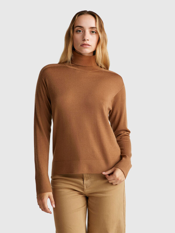 Turtleneck in pure Merino wool Women